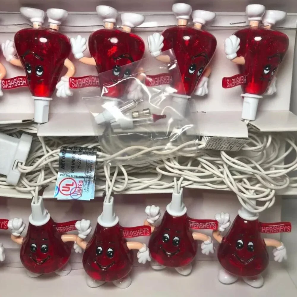 Vintage Red Hershey's 20 Kisses Indoor/Outdoor Valentine's Works Holiday Working